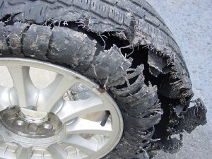 Worn out tire